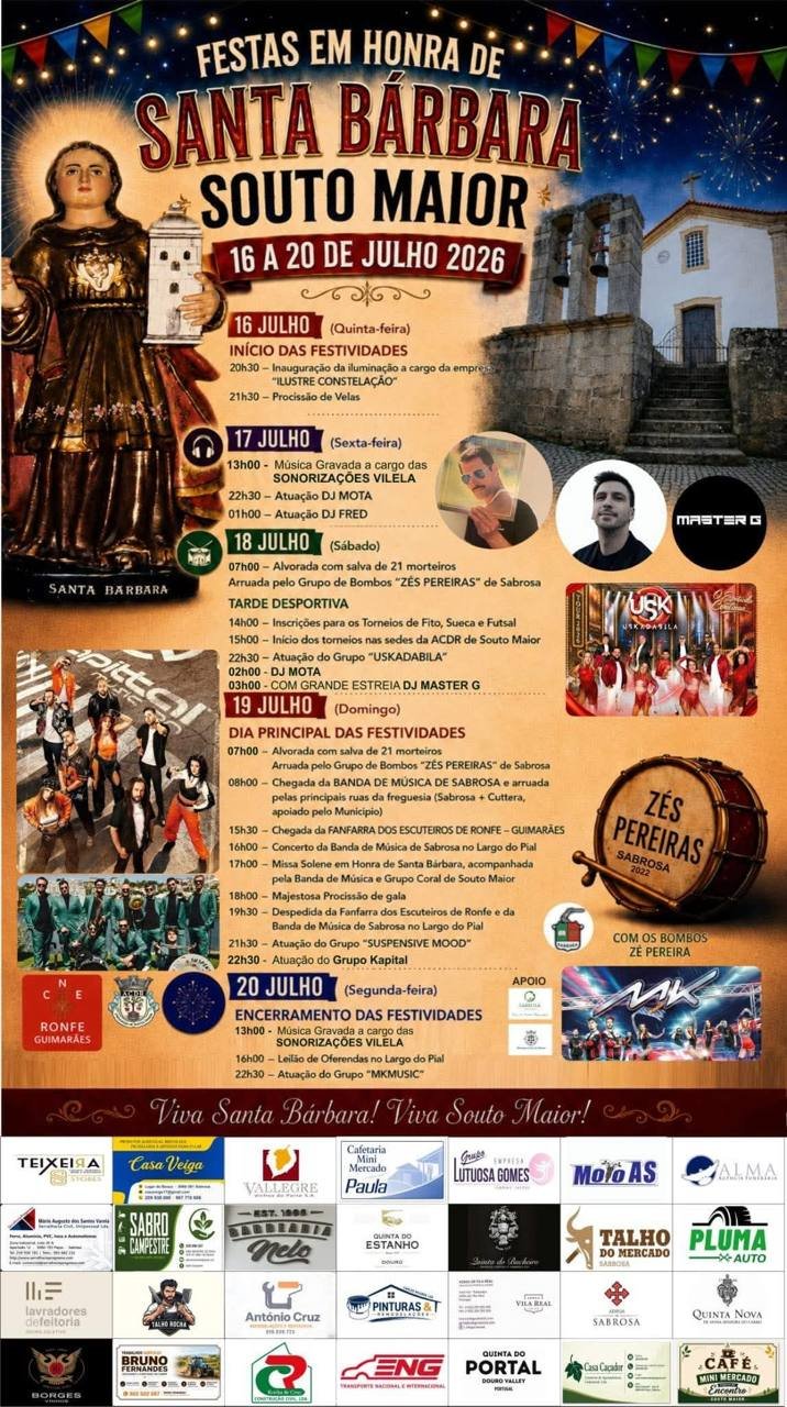 Festas em honra de Santa Bárbara 2026 — event image