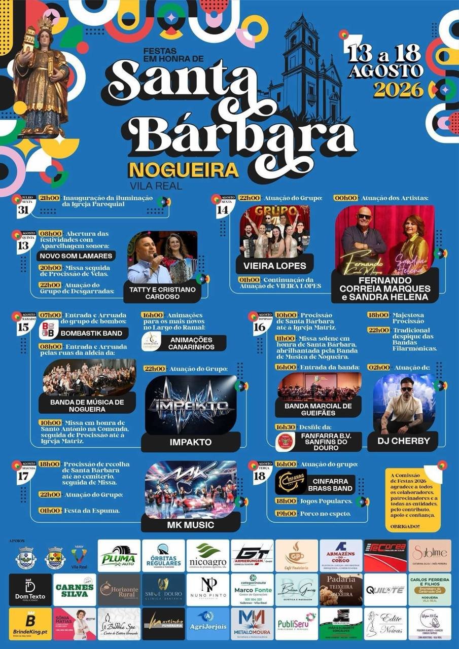 Festas em honra de Santa Bárbara 2026 — event image