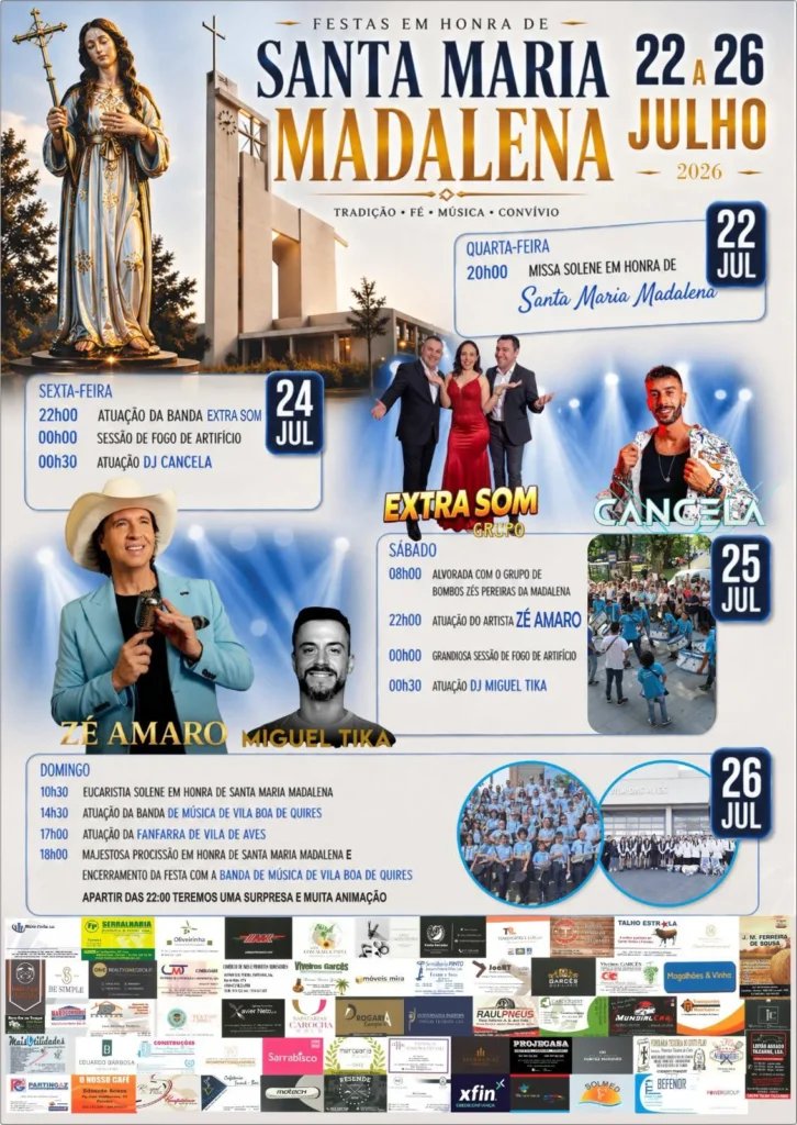 Festas em honra de Santa Maria Madalena 2026 — event image