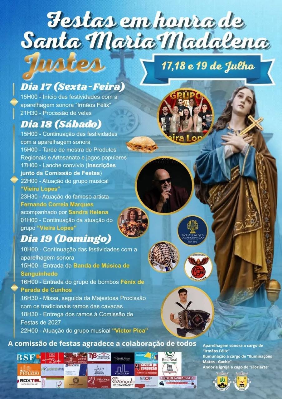 Festas em honra de Santa Maria Madalena 2026 — event image