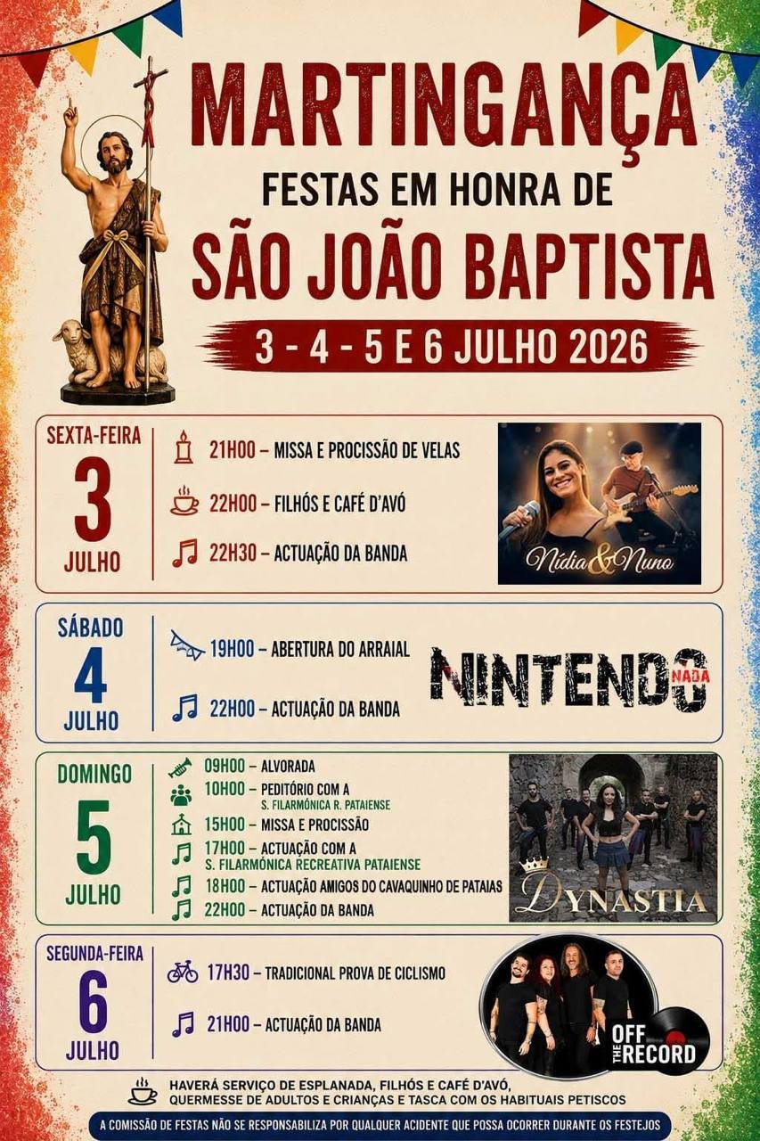 Festas em honra de São João Baptista 2026 — event image