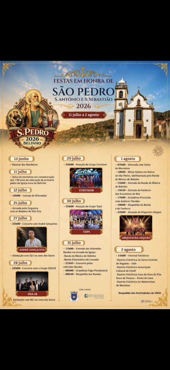 Festas em honra de São Pedro 2026 — event image
