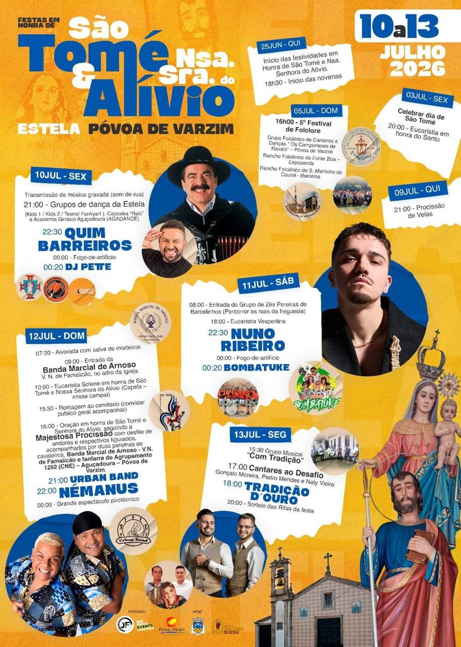 Festas em honra de São Tomé e Nsa. Sra. do Alívio 2026 — event image