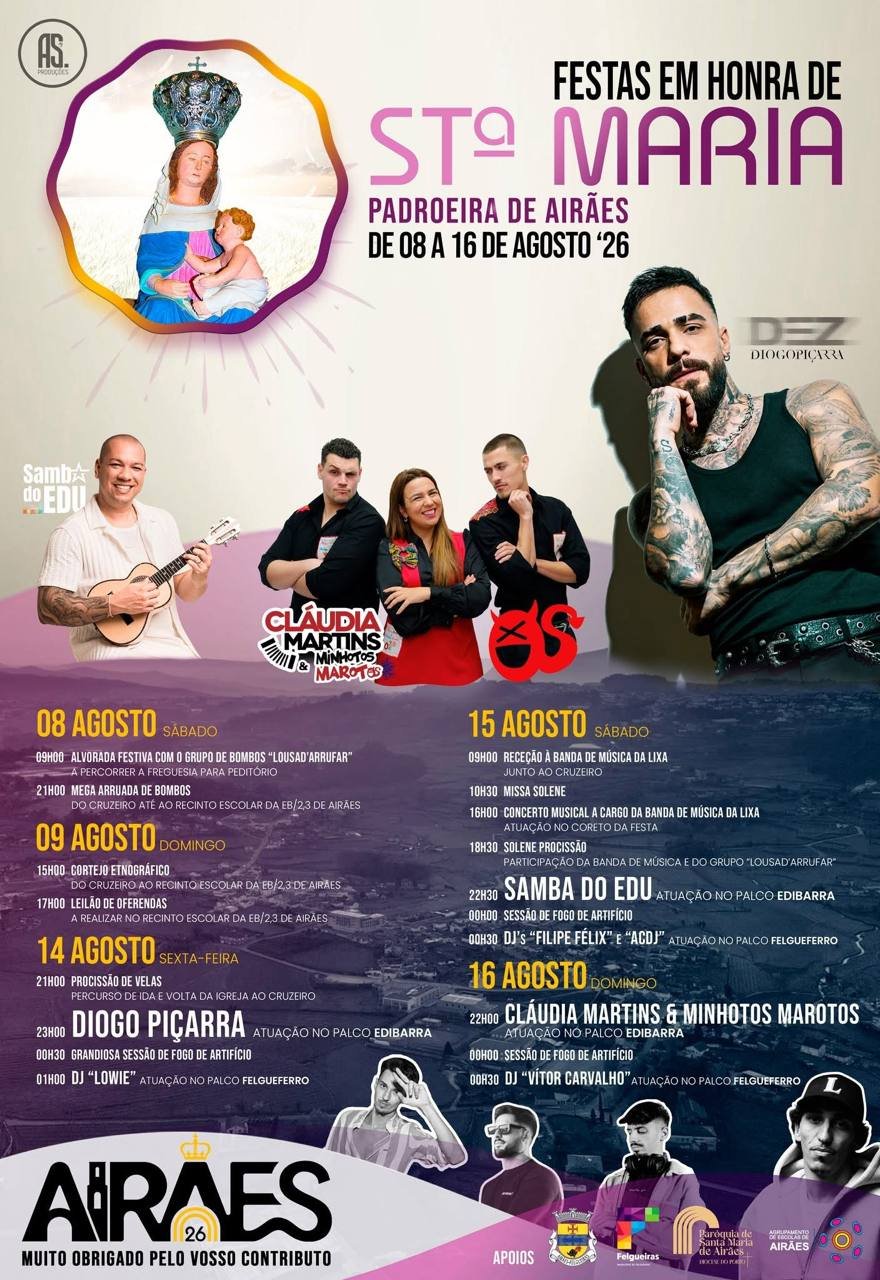 Festas em honra de Sta Maria 2026 — event image