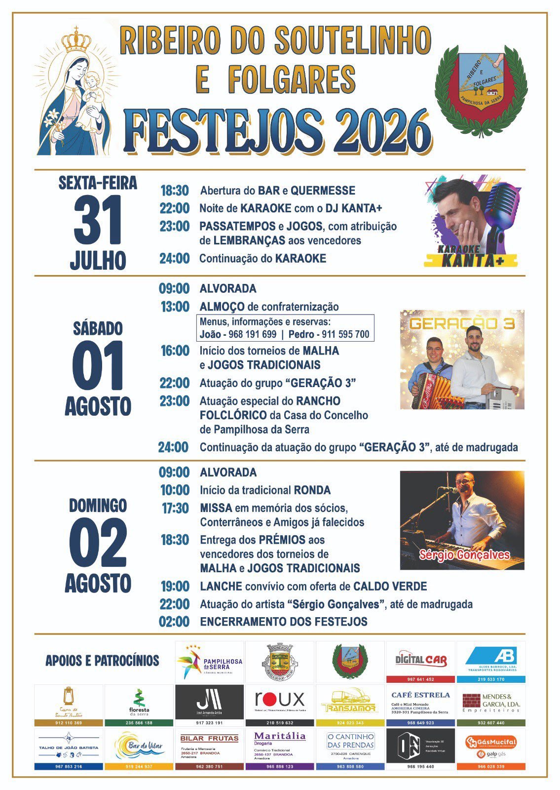 Festejos de Ribeiro Soutelinho e Folgares 2026 — event image