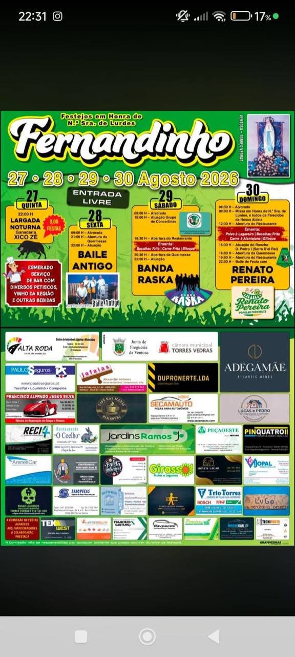 Festejos em Honra de Nª Sra. de Lurdes 2026 — event image