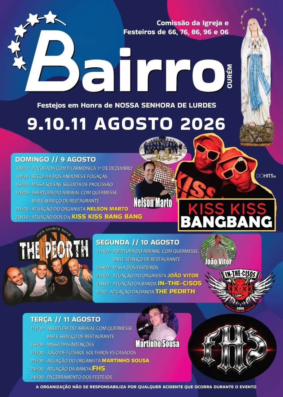 Festejos em Honra de Nossa Senhora de Lurdes 2026 — event image