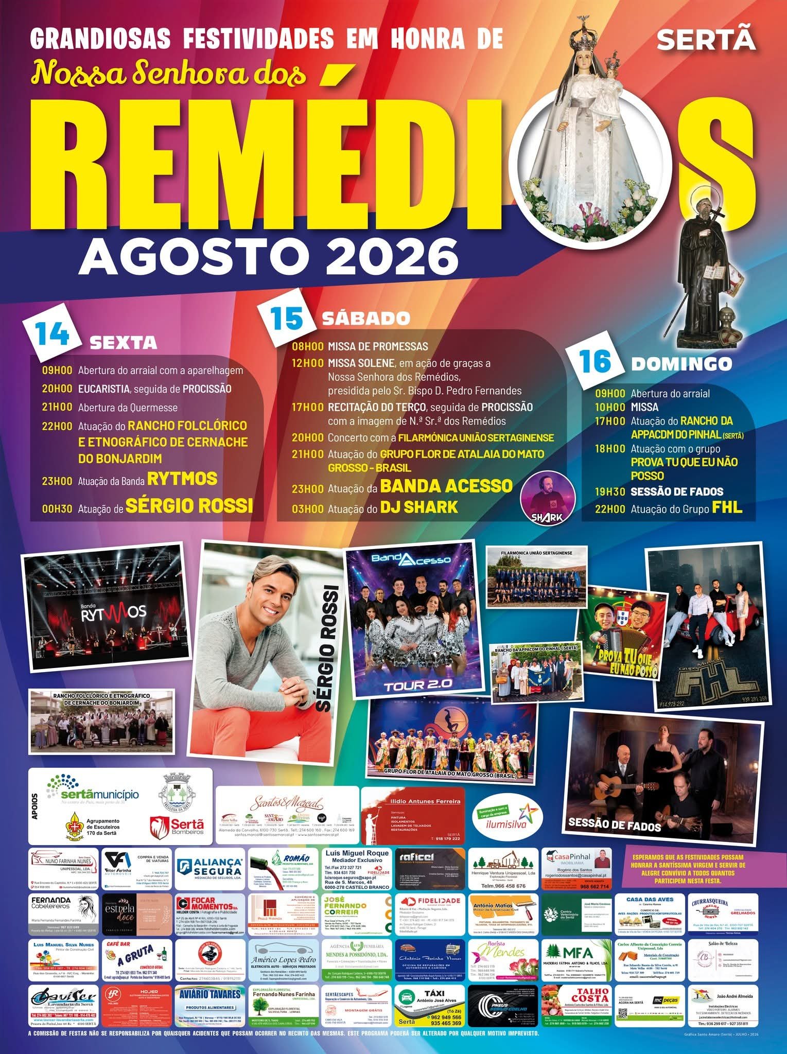 GRANDIOSAS FESTIVIDADES EM HONRA DE NOSSA SENHORA DOS REMÉDIOS 2026 — event image