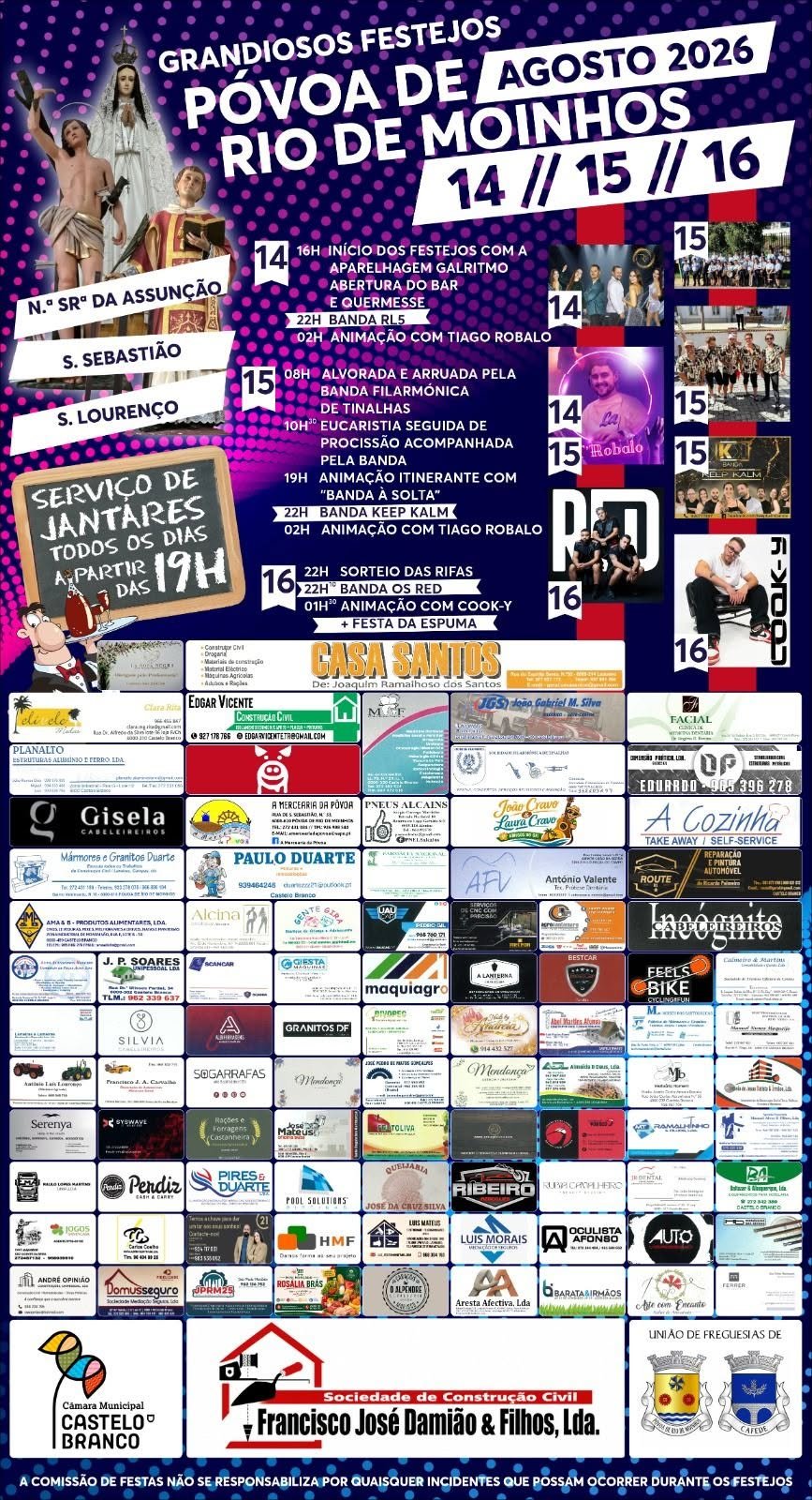 Grandiosos Festejos em Póvoa de Rio de Moinhos 2026 — event image