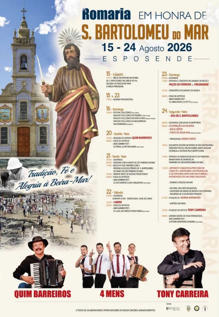 Romaria em honra de S. Bartolomeu do Mar 2026 — event image