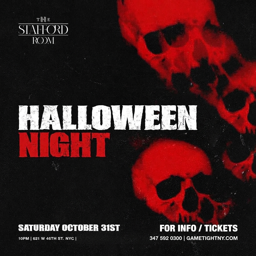 Stafford Room NYC Saturday Night Halloween Party 2026 — event image